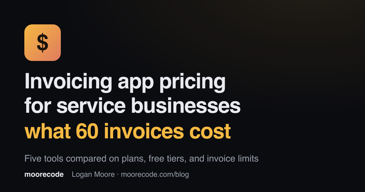 Cover for a post on invoicing app pricing for service businesses.